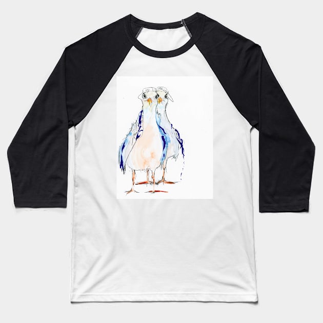 Gull and Able at the beach. Baseball T-Shirt by atep